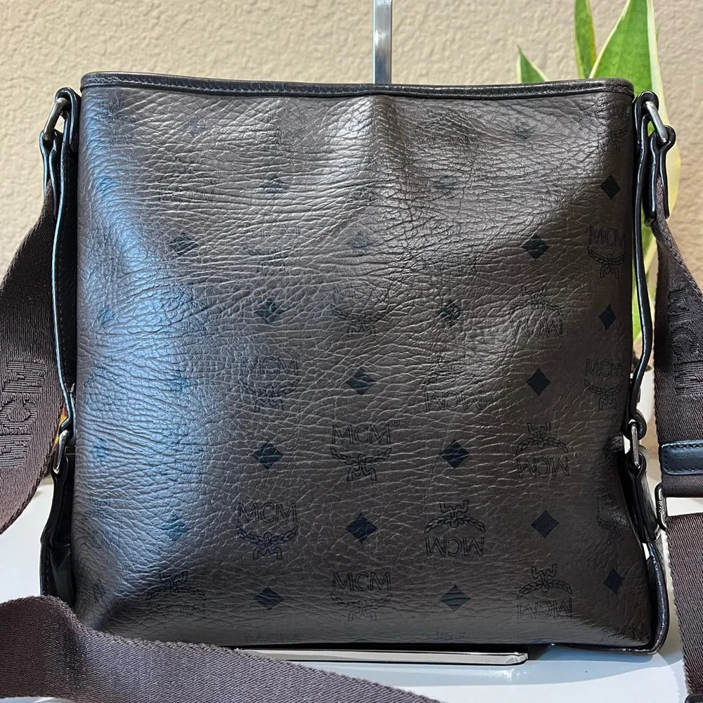 MCM Brown Leather Crossbody Bag - Picture 2 of 14